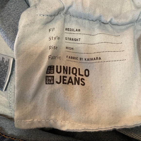 UNIQLO women's regular straight high rise jeans - Picture 6 of 6
